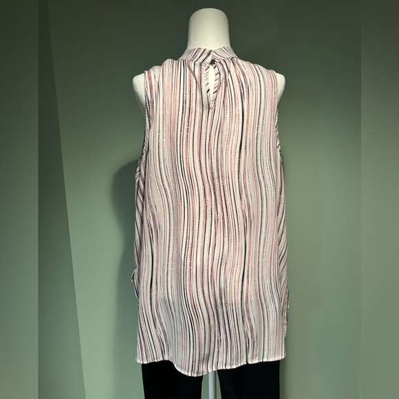 Apt 9 polyester sleeveless blouse pink and black striped size XXL - Picture 6 of 8